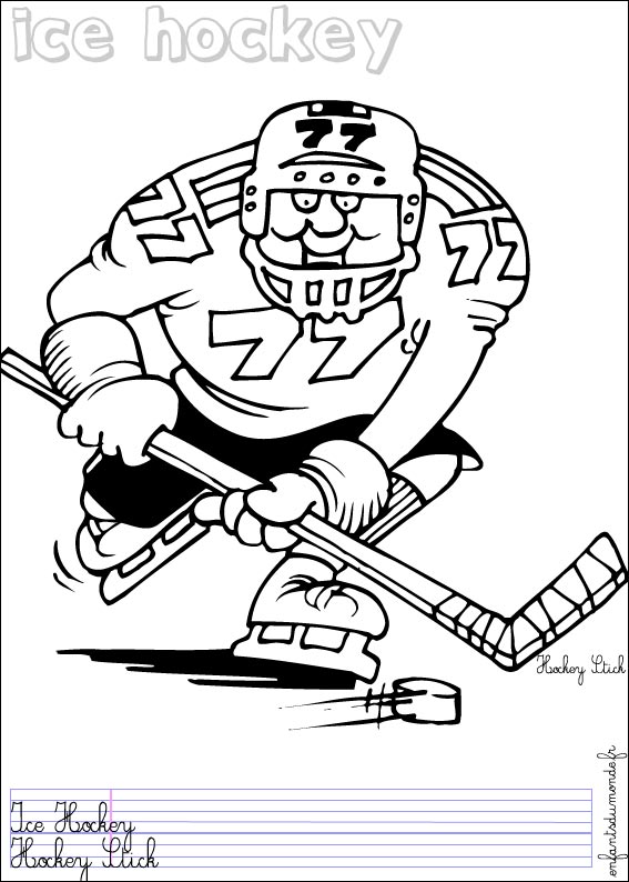 coloriage hockey 2